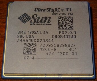 Sun microsystems UltraSPARC T1 8-Core 1200 MHz CPU3 (V9) SME 1905A LGA 980 PG 201 USA 2005
